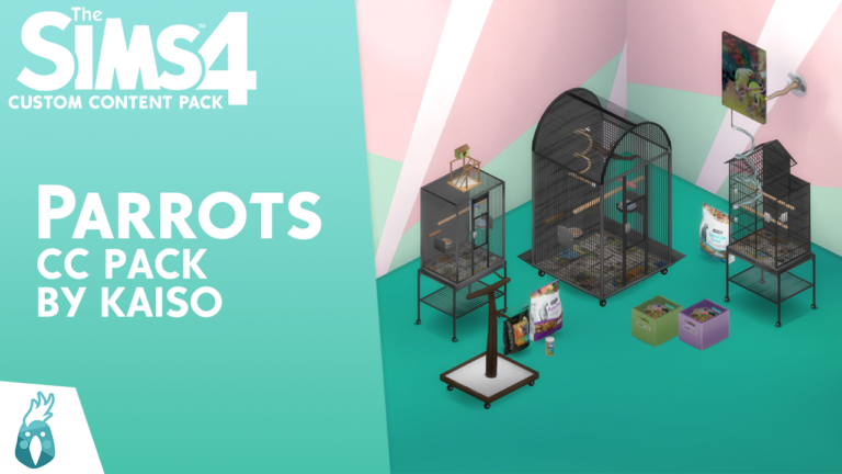 The Sims 4 Parrots CC Pack by Kaiso
